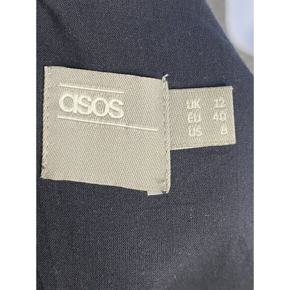 ASOS Womens Spaghetti Strap Dress Pleated Design in Metallic Bronze Size 8 - Picture 4 of 6